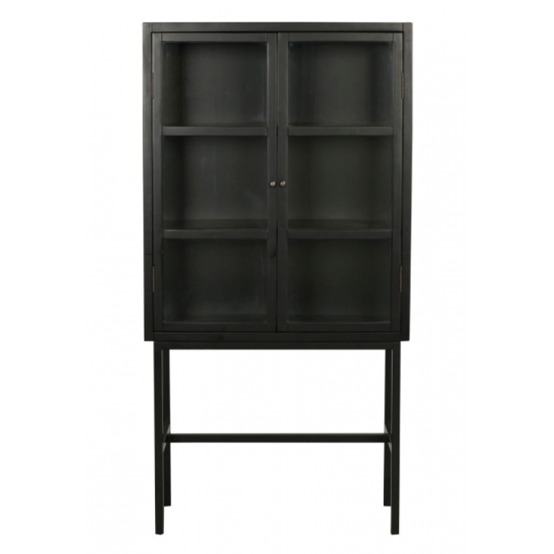 RO MARSHALLE GLASS CABINET BLACK